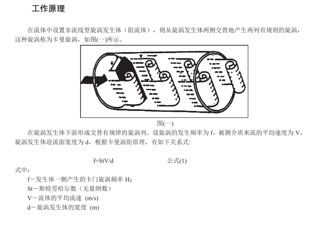 涡街流量计工作原理(图1)